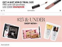 Tablet Screenshot of m.sephora.com